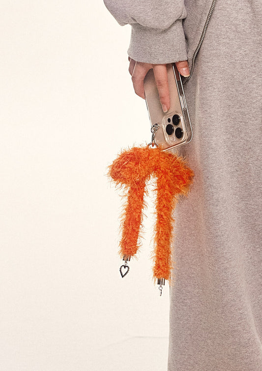 Fur ribbon keyring